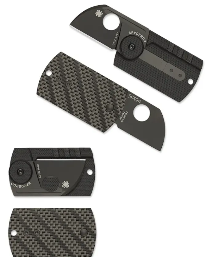 Dog Tag Folder CF/G-10 Laminate Black