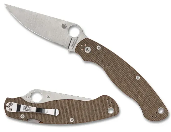 Military™ 2 Brown Canvas Micarta CPM CRU-WEAR