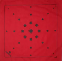Spyderco Bandana Red w/ Black Bugs
