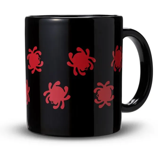Spyderco Mug Black w/ Red Bugs